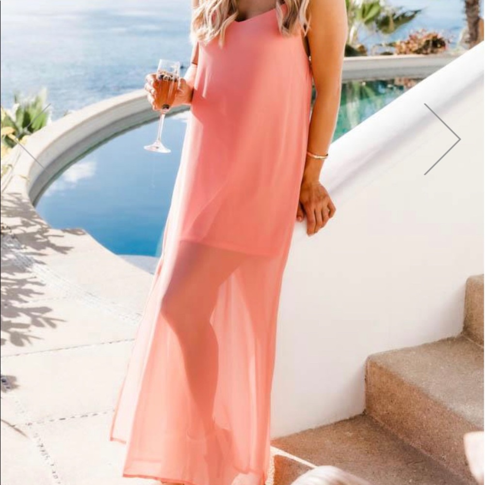 Peach Maxi Dress